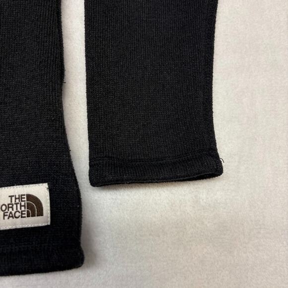 The North Face Crescent Full Zip Faux Sherpa Lined Sweater Jacket Black Size M - Picture 4 of 9